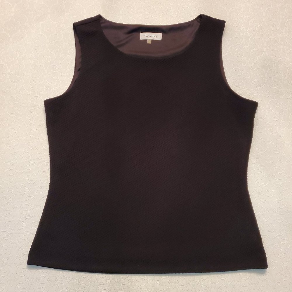 Calvin Klein Black Sleeveless Lined Top
